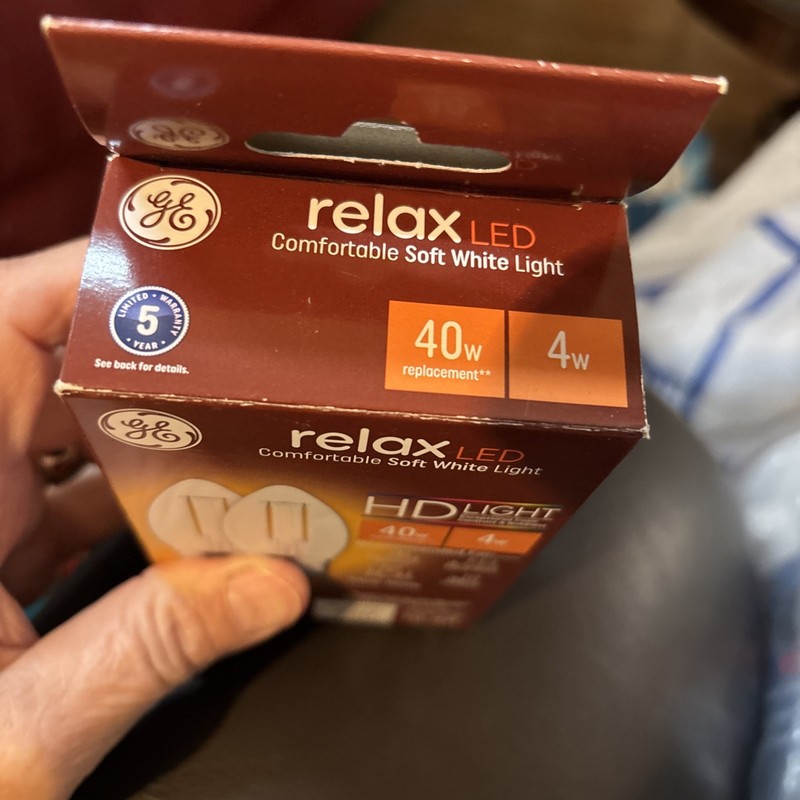 GE Lighting Relax HD LED Light Bulbs, Soft White, Clear, 320 Lumens, 2 Count gallery