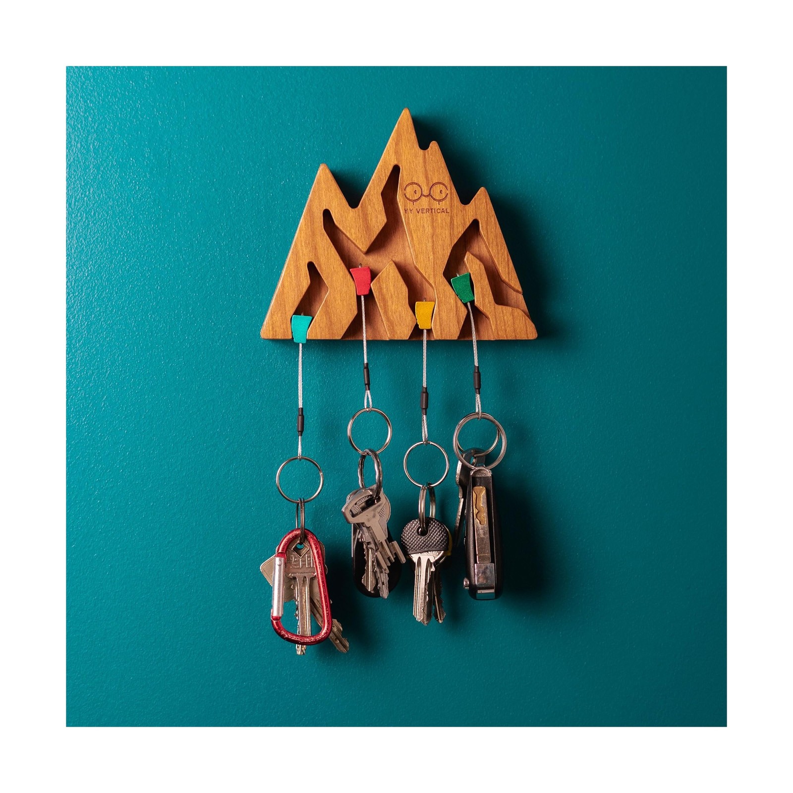 YY Vertical Mountain Decor Keyholder in Wood Wall Decor Ideal Gifts for Mount... gallery