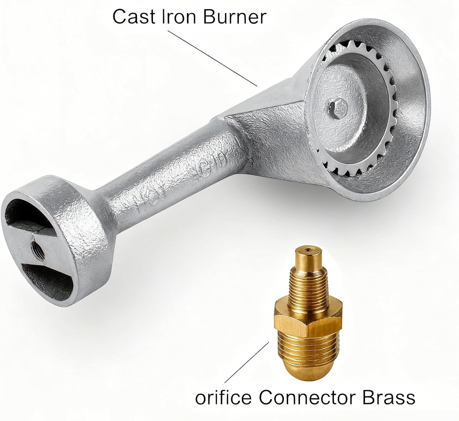 High Pressure Cast Iron Propane Round Burner Head w/ 20 PSI Regulator & 4FT Hose gallery