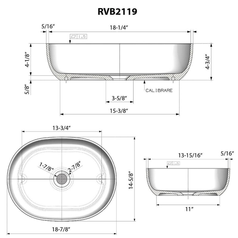 Ruvati 19" epiStone Solid Surface Bathroom Vessel Sink- RVB2119GN gallery