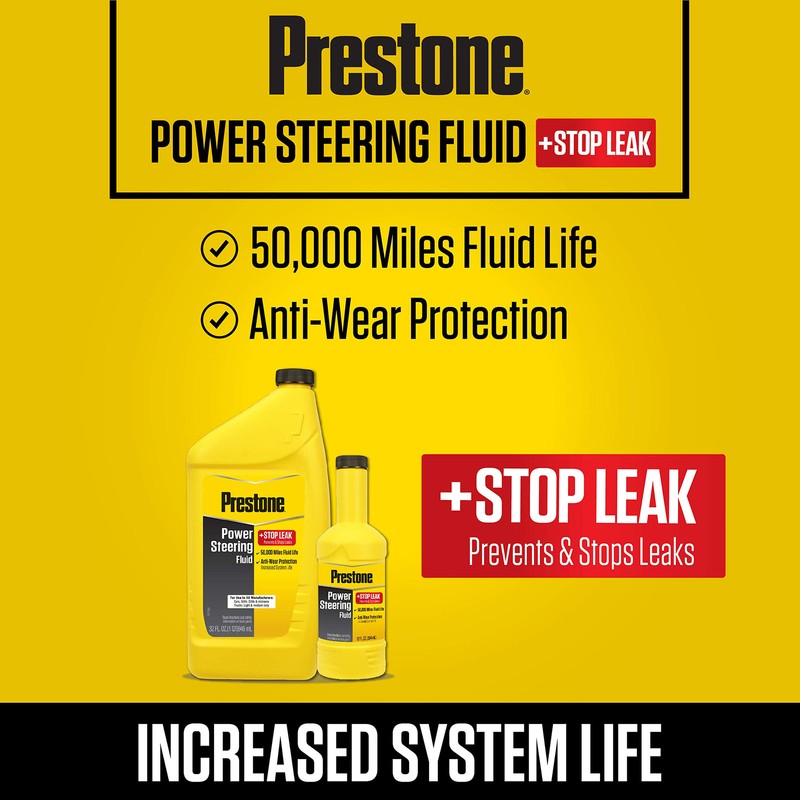Prestone Power Steering Fluid with Stop Leak 12 oz Anti Wear Seal Protection gallery