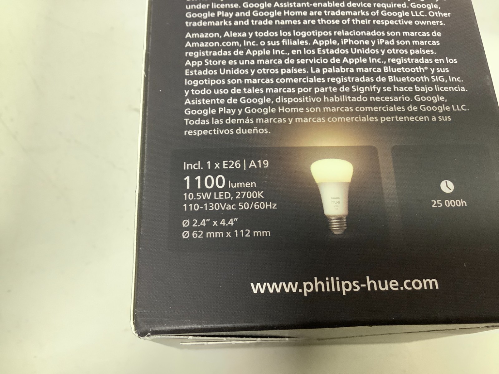 Philips Hue A19 75W Dimmable LED Smart Light Bulb - Soft White gallery