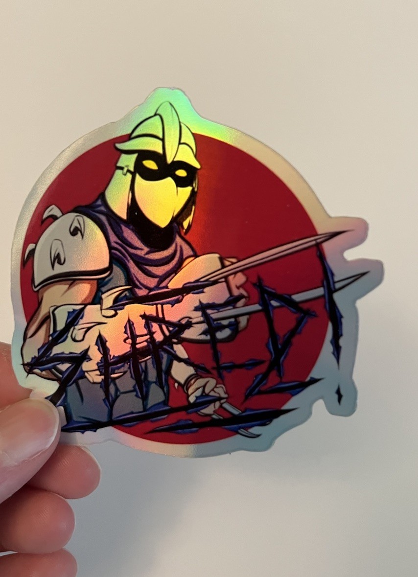 Retro TMNT Shredder Holographic 3 Inch Waterproof Sticker gallery