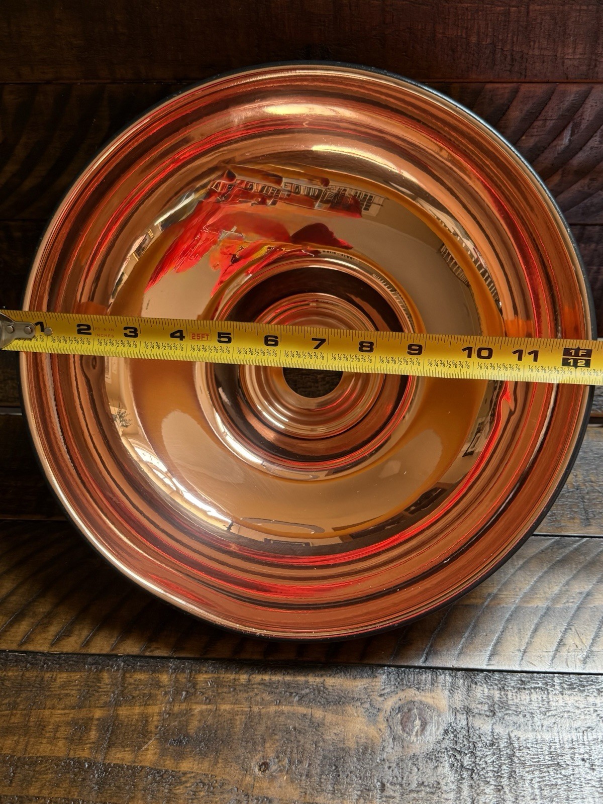 Rejuvenation 12” Carson Metal Dome Matte Black & Polished Copper Core OB Read! gallery