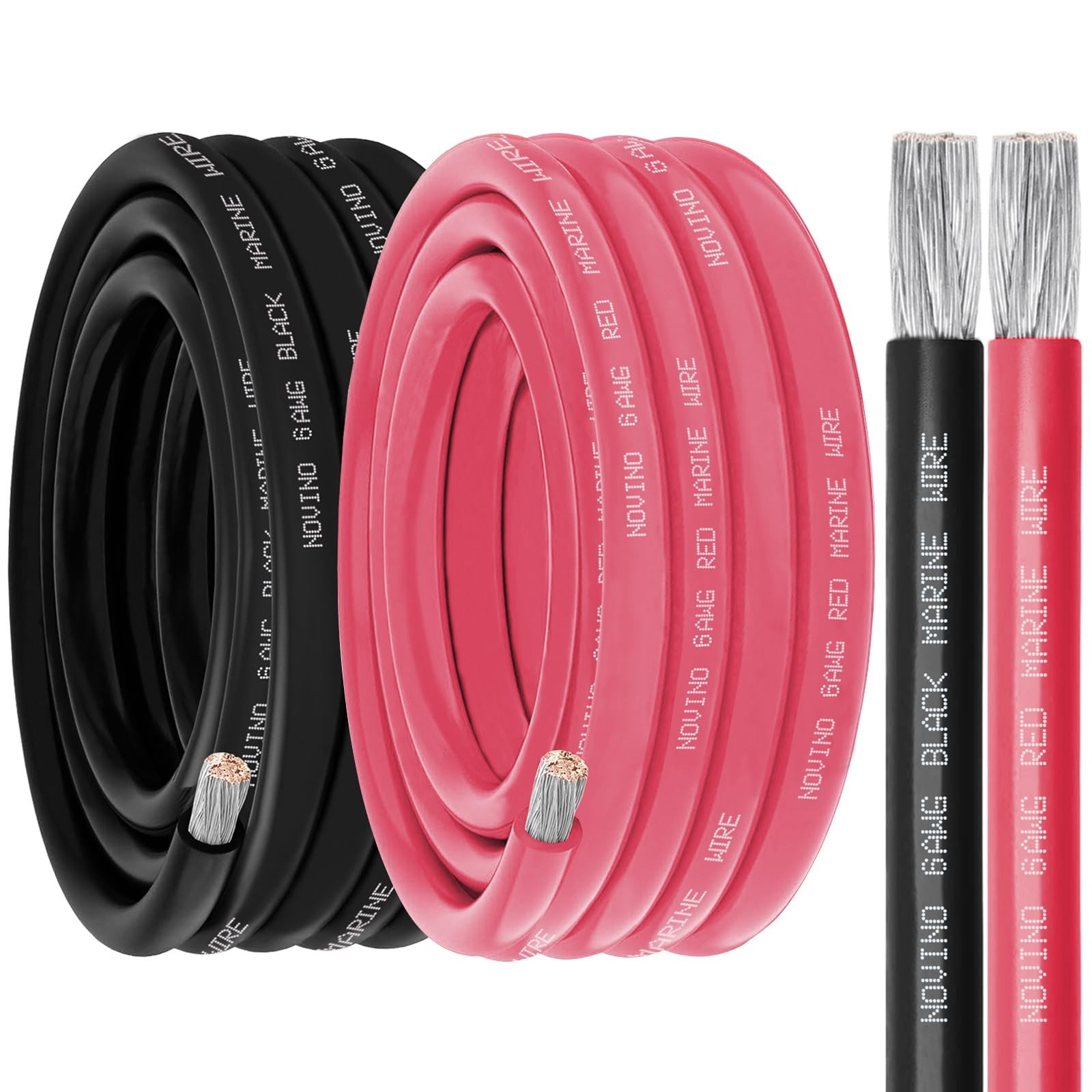 6 AWG Marine Grade Wire 40FT Total Red & Black Tinned Copper Cable for Boat Etc gallery