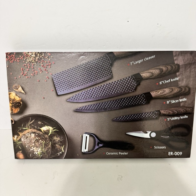 Home Chef Knife Set 6 Pcs, Assorted Kitchen Tools, Scissors, Peeler New In Box! gallery