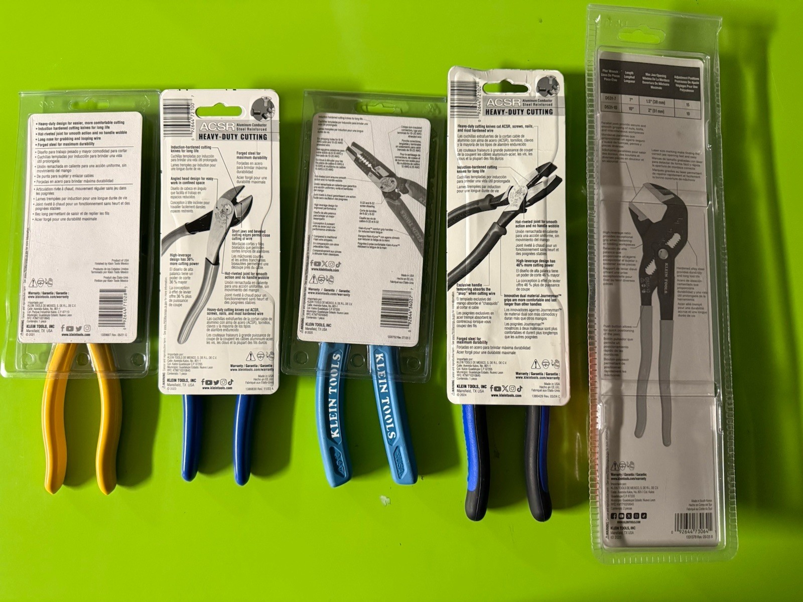 Klein Tools , 6 Assorted Pliers New In Packages. gallery