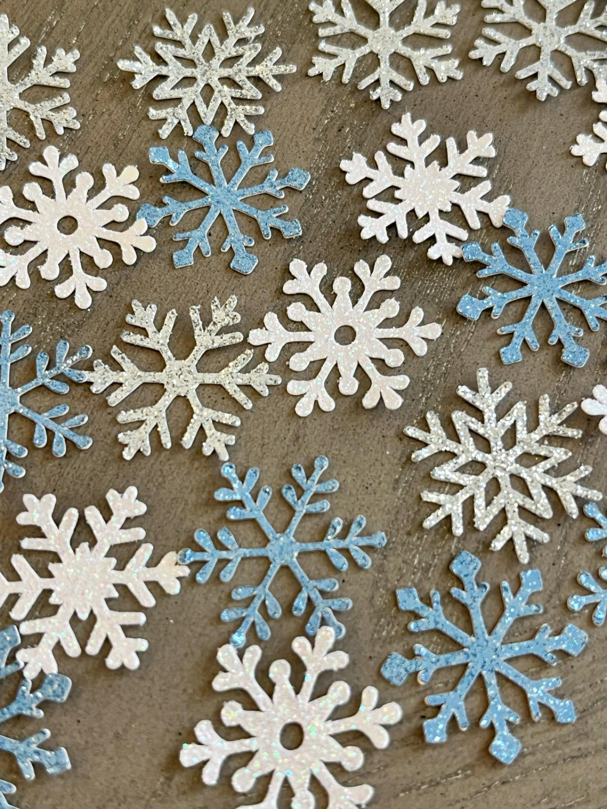 Glitter Blue/Silver/White Snowflake Confetti Christmas Decor Table Scatter gallery