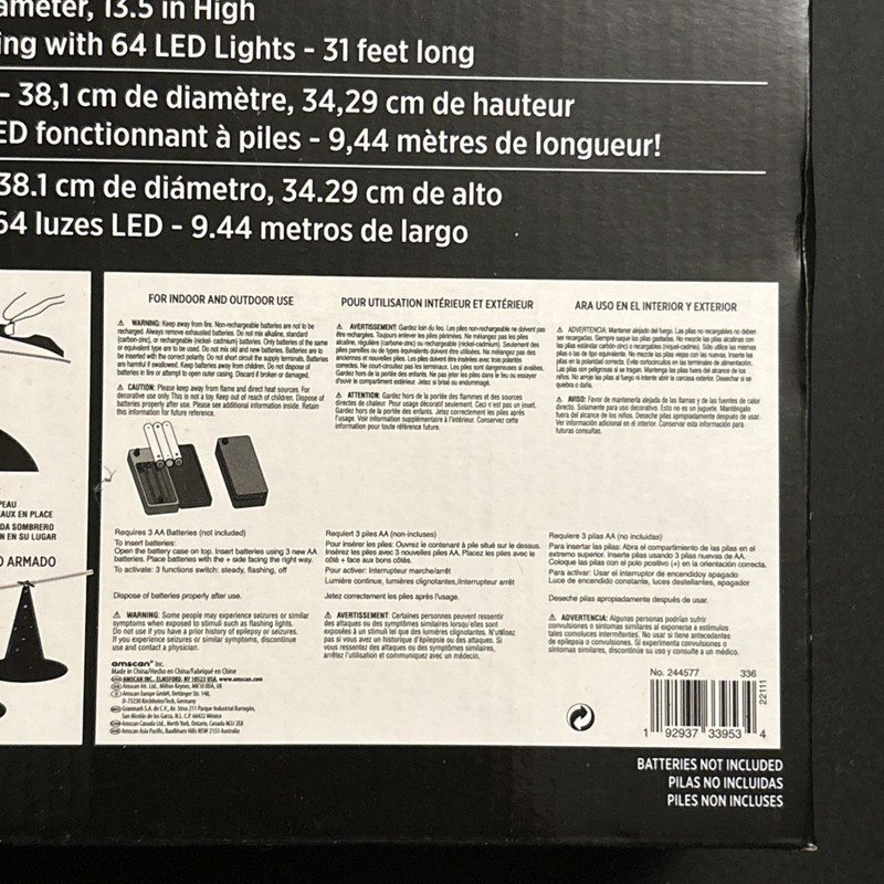 Halloween String Lights 8 Witch Hats LED 31 Feet Long Indoor/Outdoor gallery