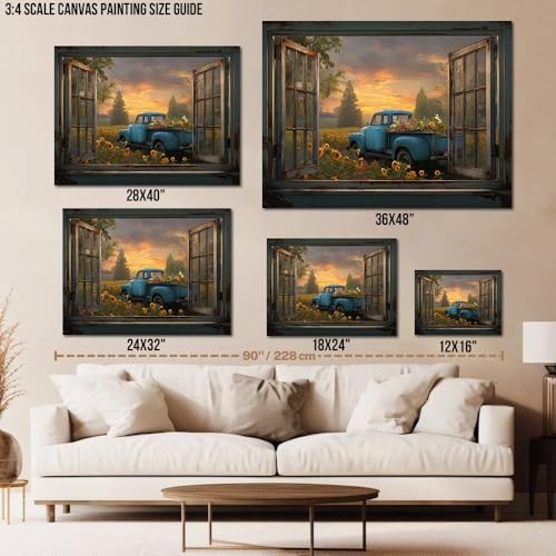 Farmhouse Window Canvas Wall Art, Open Rustic 18"L x 12"W Farmhouse Wall Art09 gallery