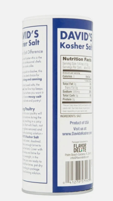 David's Kosher Salt - 1 - 16 Oz, Bran New- Us Seller gallery