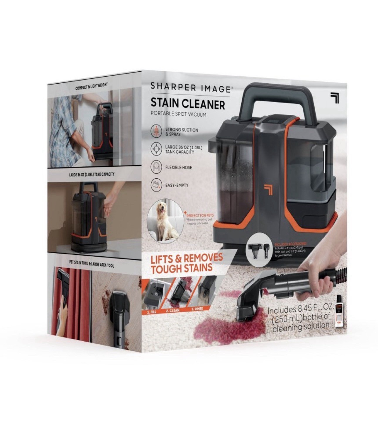 Sharper Image Stain Cleaner Portable Spot Vacuum: Handheld Electric Cleaner,NEW gallery