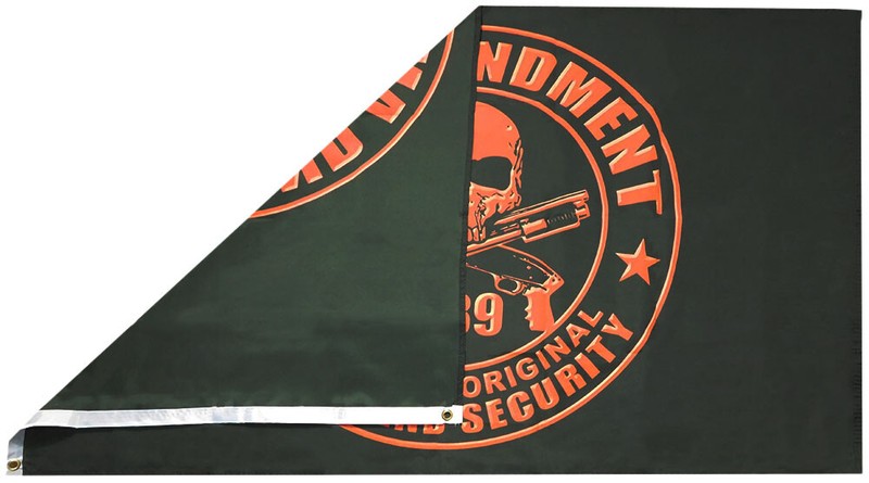 2nd Amendment 1789 Homeland Security Black Red 100D Woven Poly Nylon 3'x5' Flag gallery