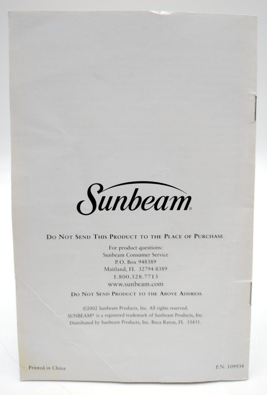 Sunbeam 5895 Bread Maker REPLACEMENT USER MANUAL Recipe Book - 20pg Instructions gallery