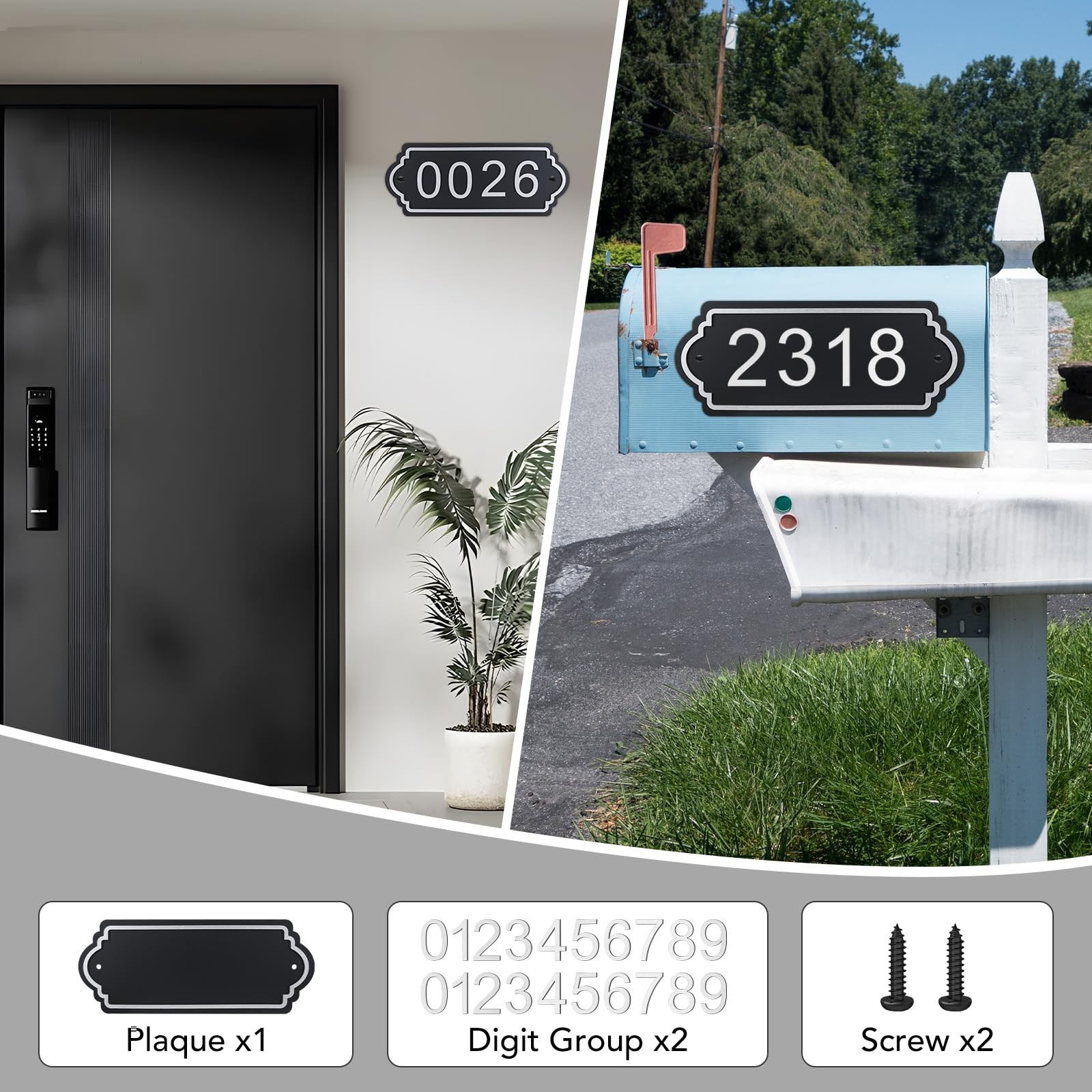 House Numbers for Outside, Address Plaques, Mailbox Numbers, Featuring Two Se... gallery