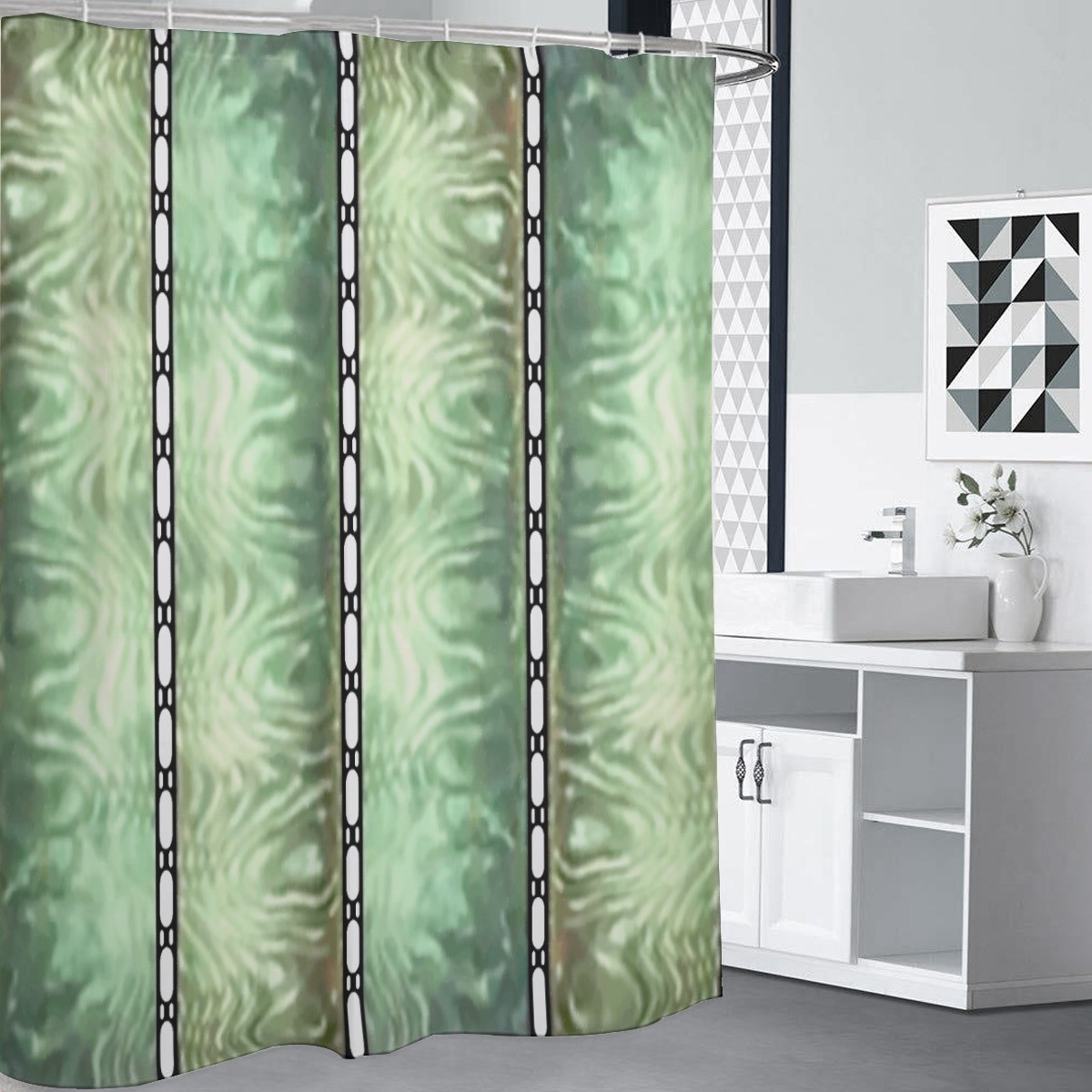 TOS Transporter Room Shower Curtain Back Wall Prop Enterprise gallery