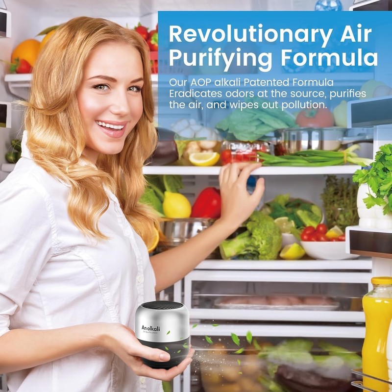 Fridge Deodorizer – 4 Pack Refrigerator Odor Eliminator, Lasts 10 , Chemical-... gallery