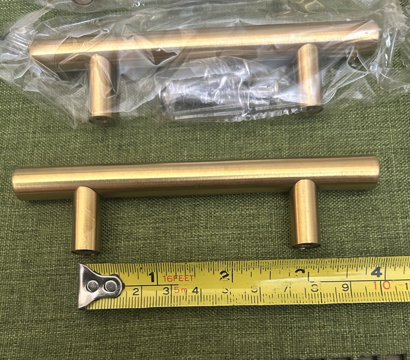 Qty - 14, Gold Cabinet Handles/Pulls, 3 in. gallery