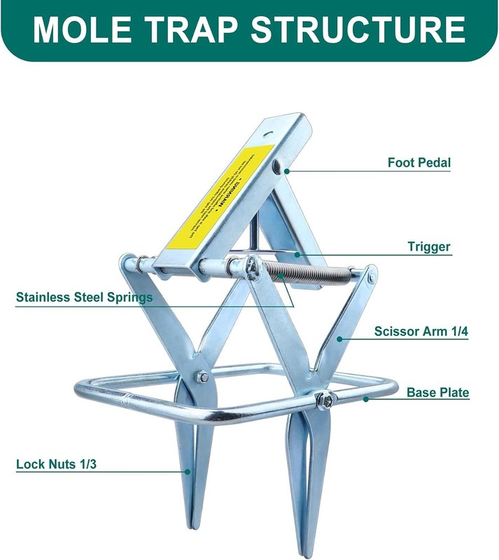 POlAFLEX Mole Traps,Easy Setup Mole Traps that Kill The Best,Reusable Mole gallery