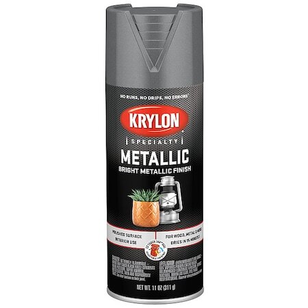 Krylon K01403777 Metallic Spray Paint, Dull Aluminum, Metallic, 11 Oz gallery