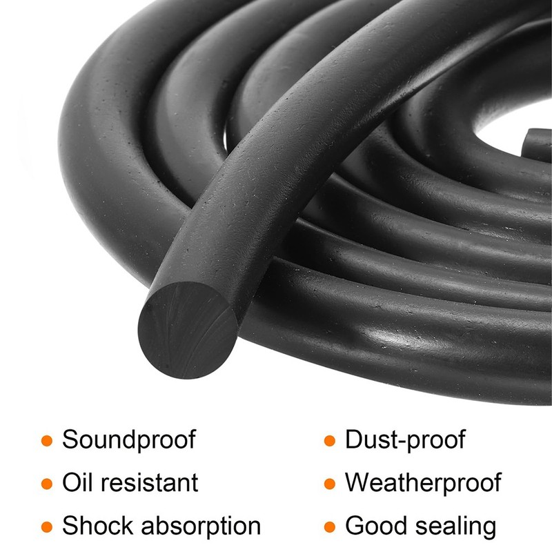 Nitrile Rubber Solid Sealing Strip Rod Round Bar Ø 1-50mm Elastic Oil-resistance gallery