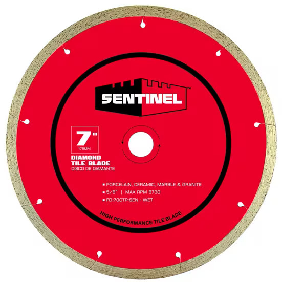 7in. Tile Diamond Blade Porcelain, Ceramic, Marble, and Granite Wet FD-70CTP gallery