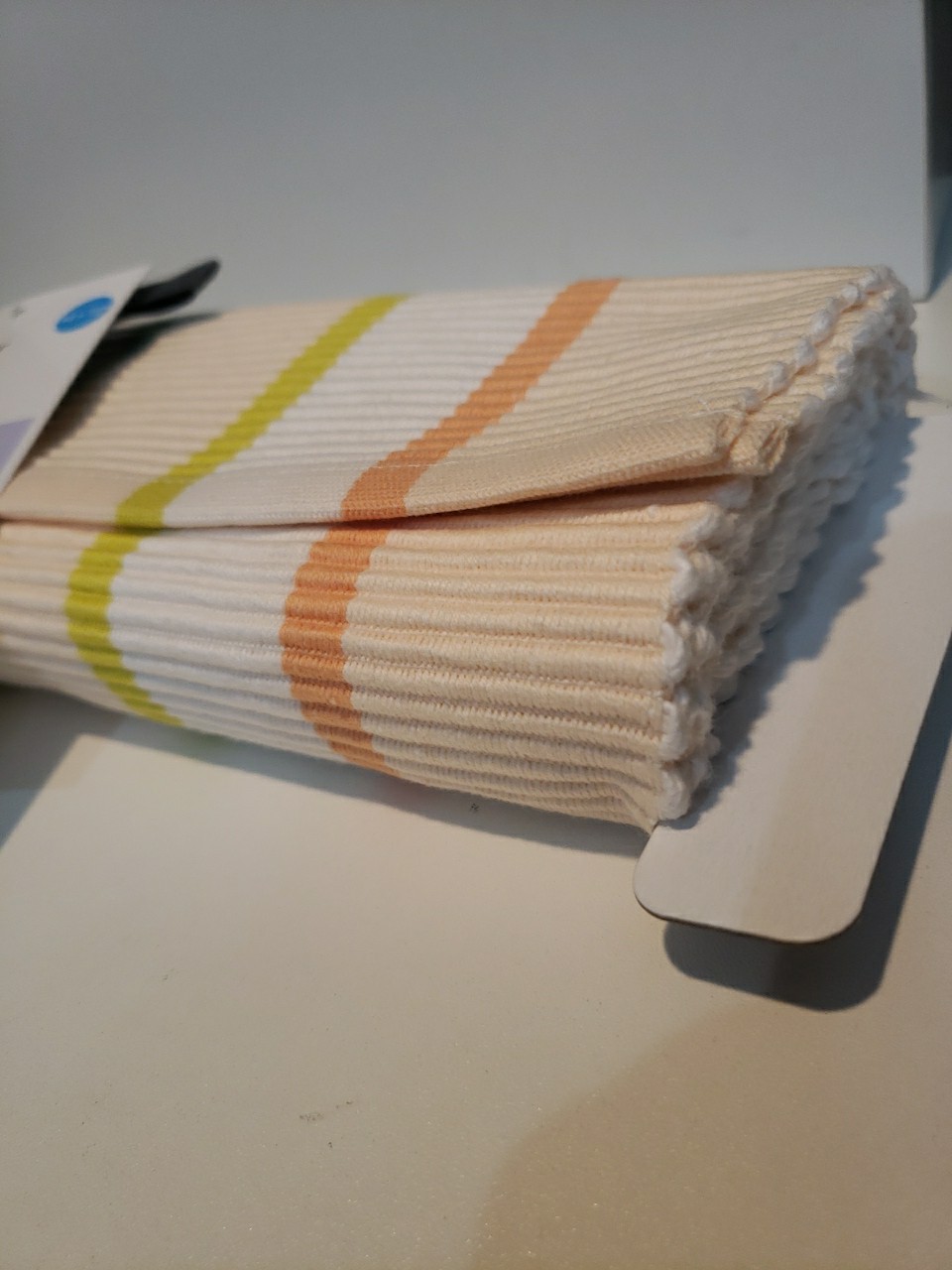 Summer Stripe Room Essentials Table Runner 100% Cotton 14×72 Beige White Blue Gr gallery