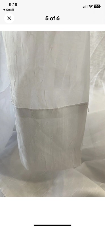 New No Pkg. Rod Pocket Sheer Window Panel (1) White 52" x 108" Crinkle Pattern gallery