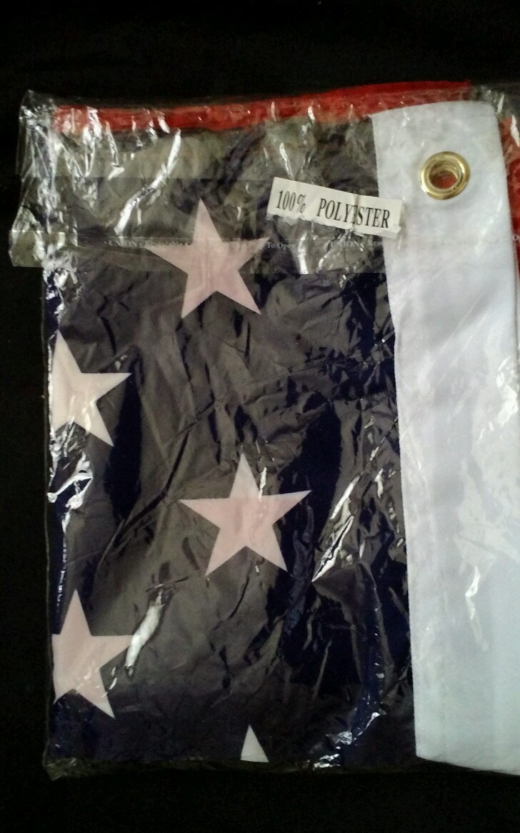 American Flag Polyester Metal grommets 35 X 61 inches screen print new gallery