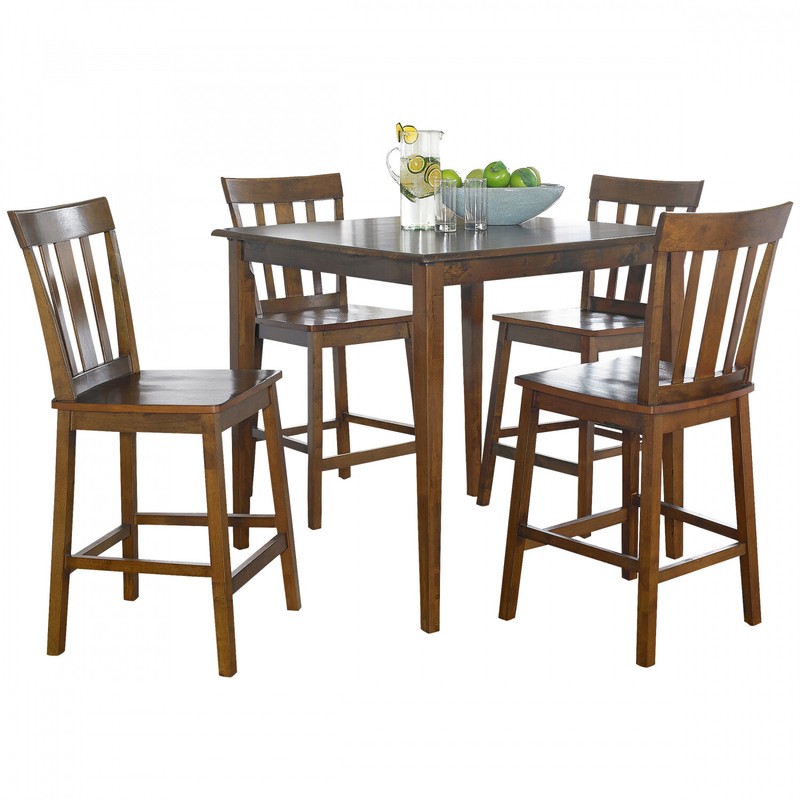 5-Piece Table and Chairs Dining Set Counter-Height Kitchen Nook Breakfast Pub gallery