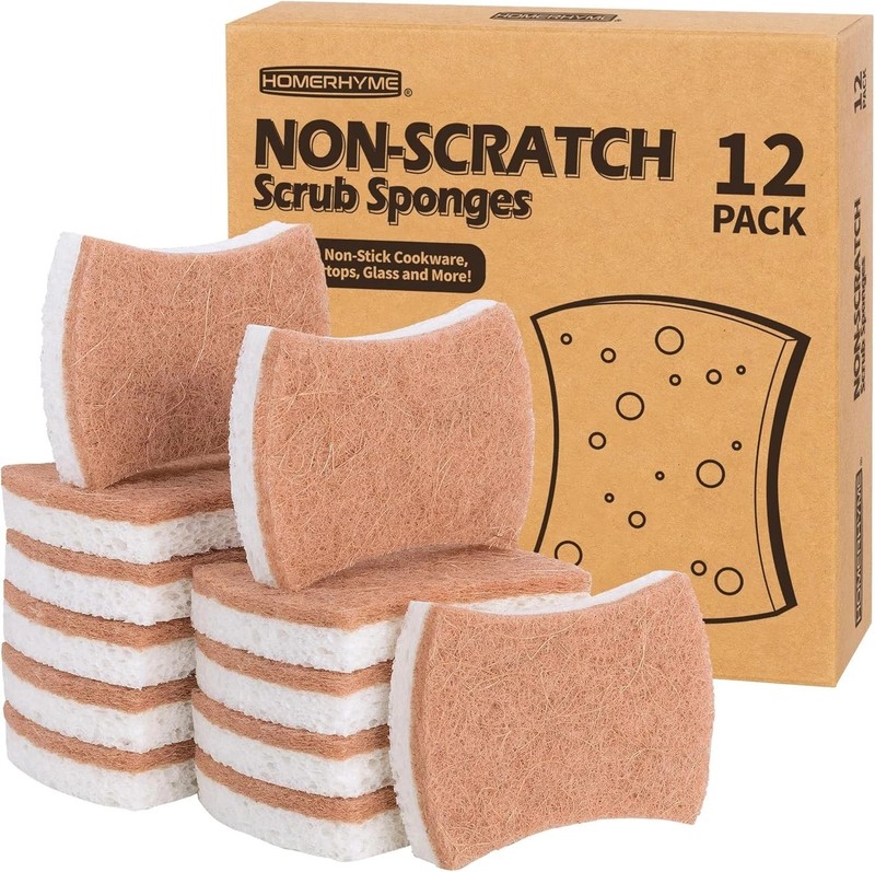 12pcs Kitchen Sponge Natural Biodegradable Eco-Friendly Dish Sponges for Kitchen gallery