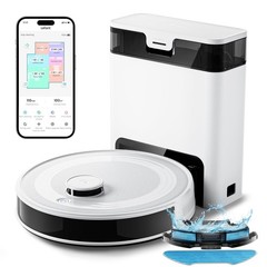 Robot Vacuum and Mop Combo, 8 Weeks Self-Emptying with Dual Dustbin Options, …
