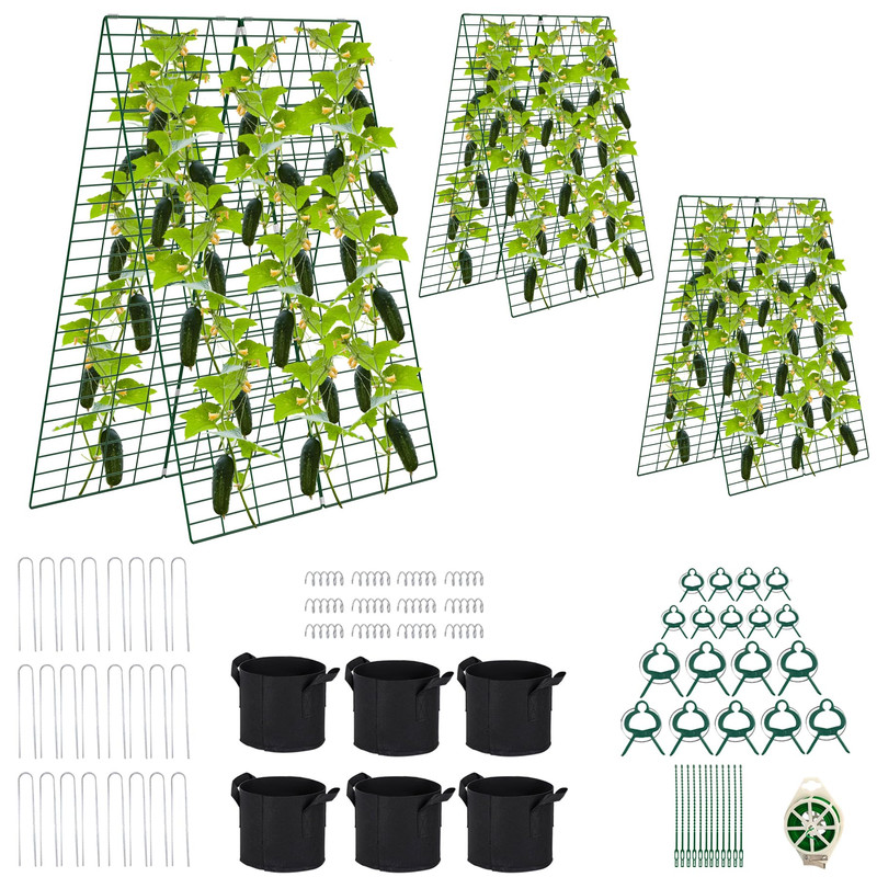 Toriexon Foldable Cucumber Trellis - 3 Pack 48 L X 34 W A-Frame Trellis gallery