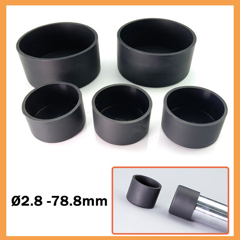 Black Round Rubber End Caps Rods Table, Feet, Tube, Pipe ,Cover Cap Plug Bungs gallery