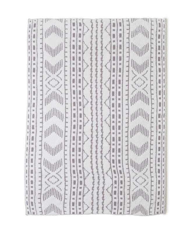 Barefoot Dreams CozyChic Artisan Throw 54"X72" | Color: Cream-Beach Rock gallery