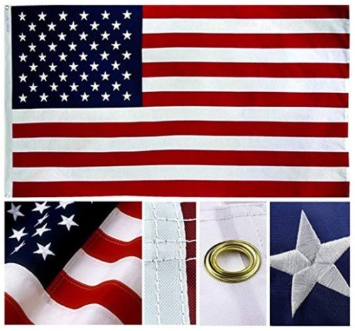 American Flag 4x6' Heavy Duty Polyester - Made in USA - Sewn Stripes Embroidered gallery