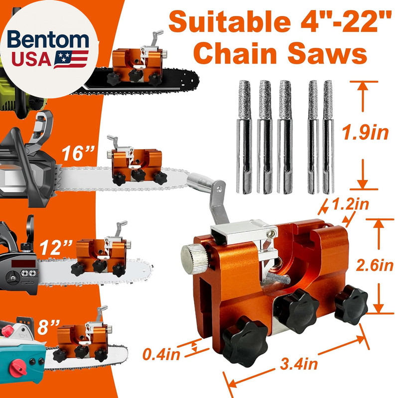 2025 Upgraded Chainsaw Sharpener,Chain Saw Sharpening Jig,Hand-Cranked Chainsaw gallery