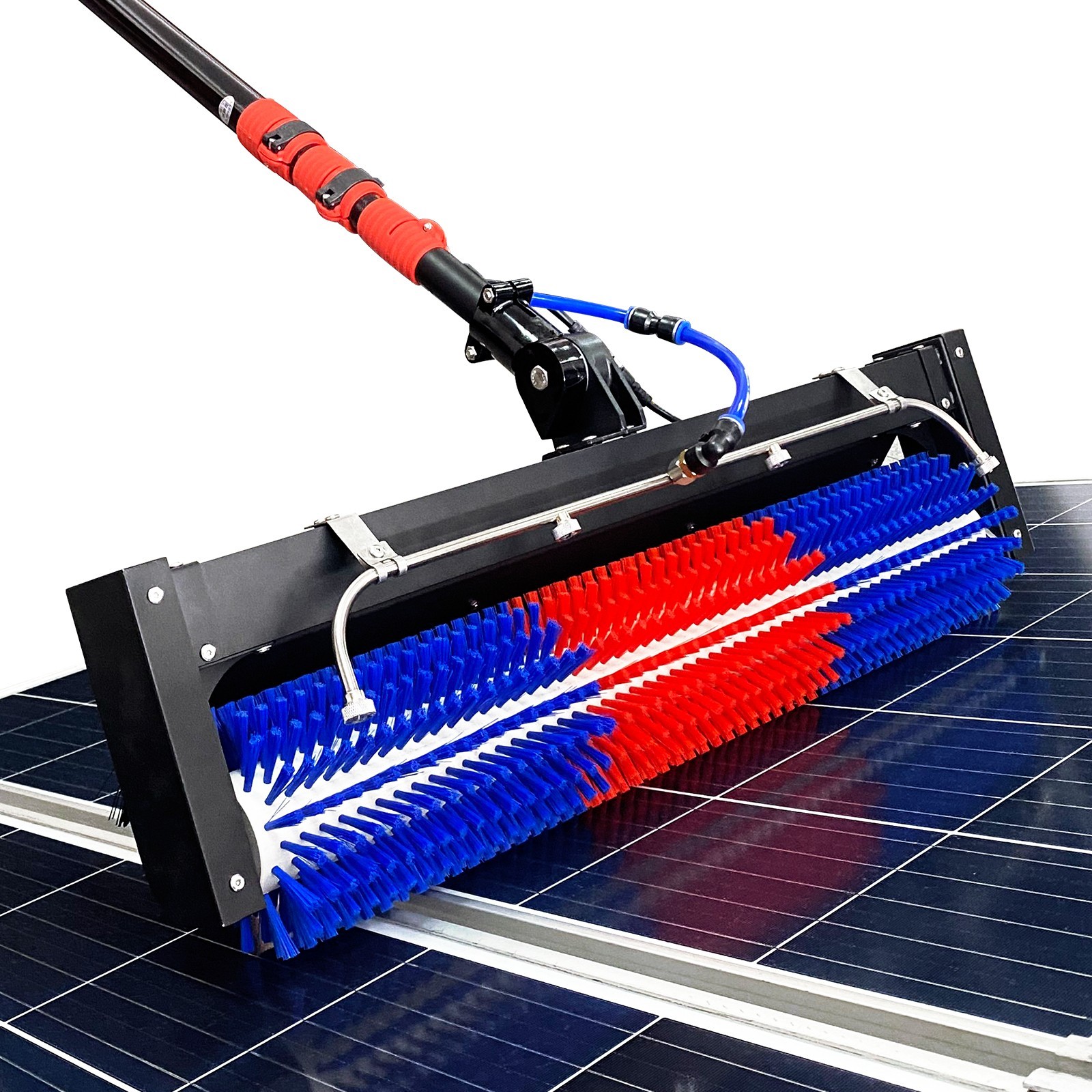 24ft Solar Panel Cleaning Brush - 400 RPM Water-Fed, AC/Battery Powered gallery
