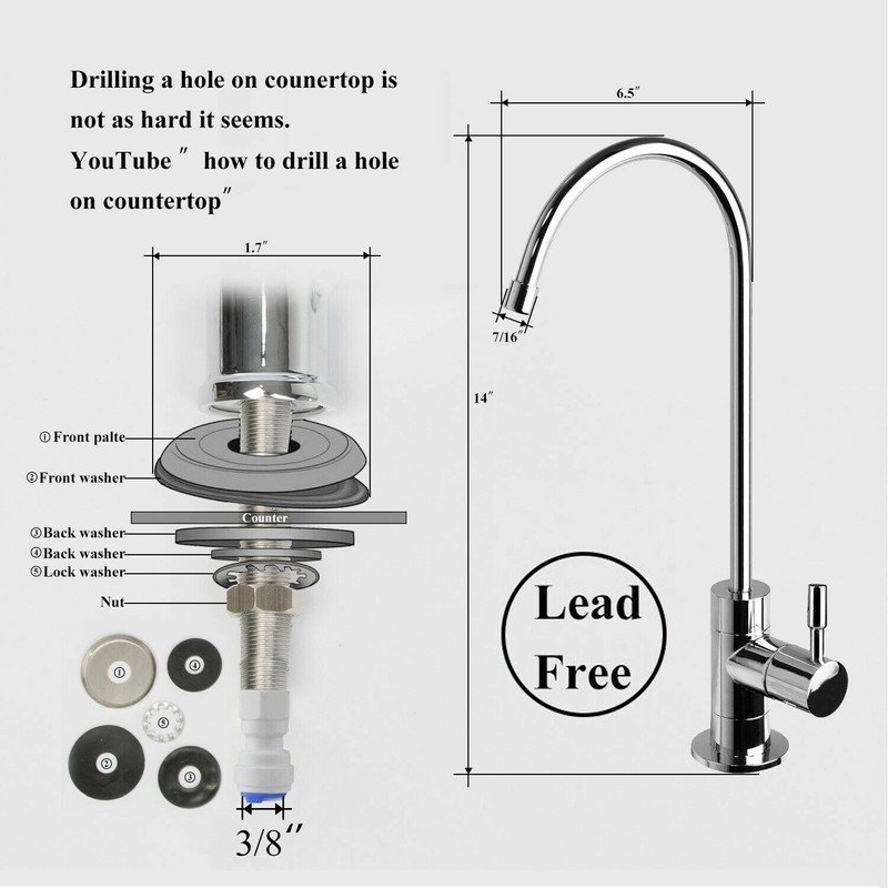 5 Stage Standard Undersink Reverse Osmosis RO System Drinking Water Filter 75GPD gallery
