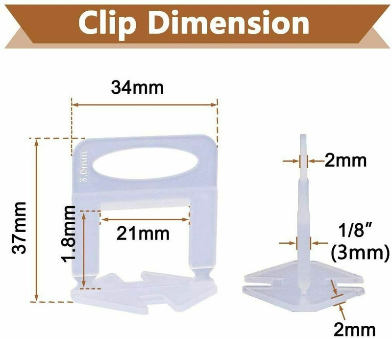 200-2000X Clip Tile Leveling System Kit Floor Wall 1/3mm Tile Spacer Tiling Tool gallery