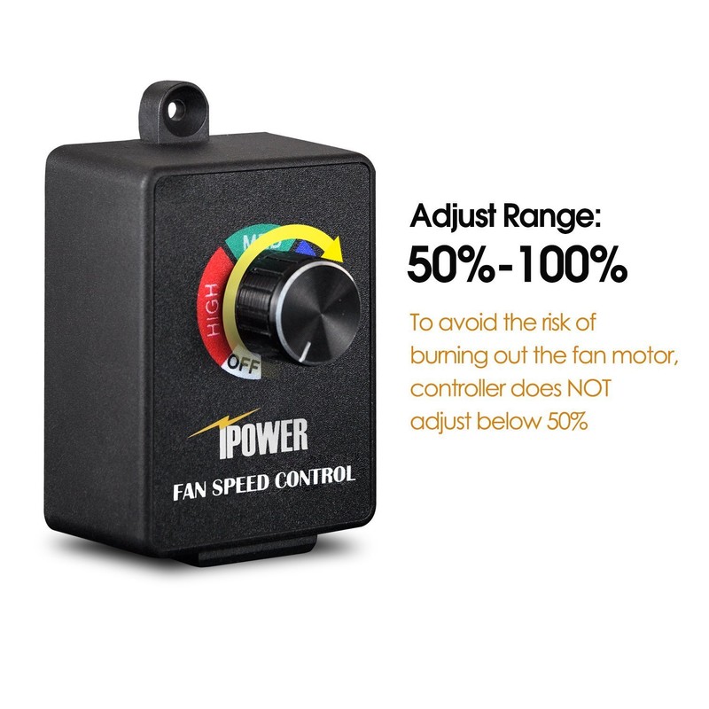 iPower ETL Certified Variable Fan Speed Controller for Inline Fan Air Blower gallery