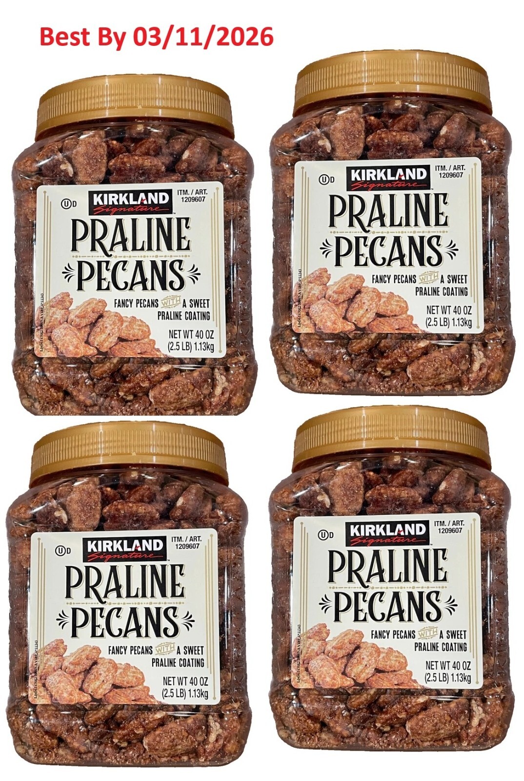 4-PACK Kirkland Signature Praline Pecans 40 Oz each pack, Total 10 Lb gallery
