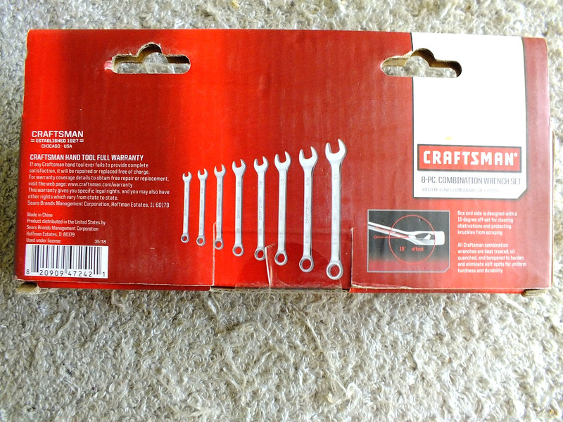 NEW IN BOX CRAFTSMAN COMBINATION WRENCH SET 8 PIECE 1/4" TO 5/8" FULL POLISH gallery