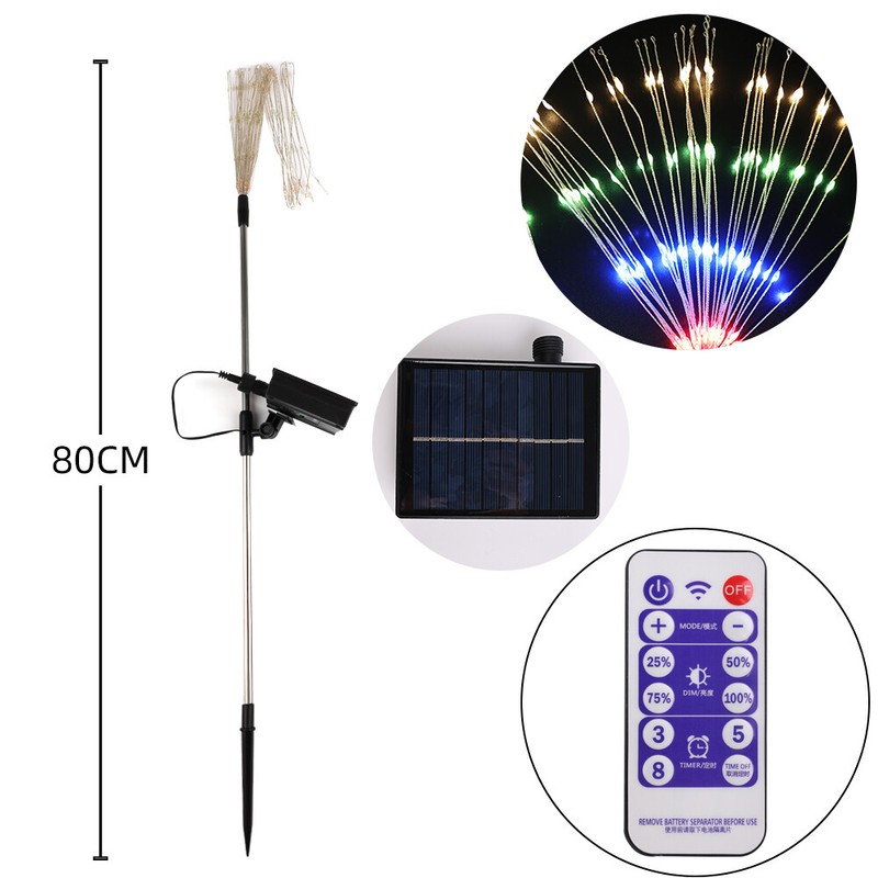 100-200LED Solar Firework Light string Outdoor Waterproof Path Lawn Garden Decor gallery
