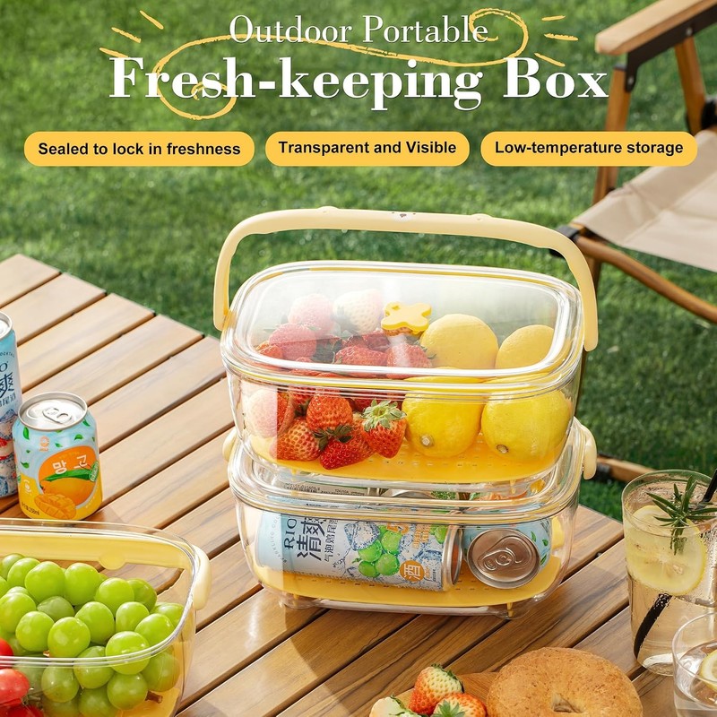 Fruit and Vegetable Storage Container with ice Pack, Fruit Vegetable Fresh Box gallery