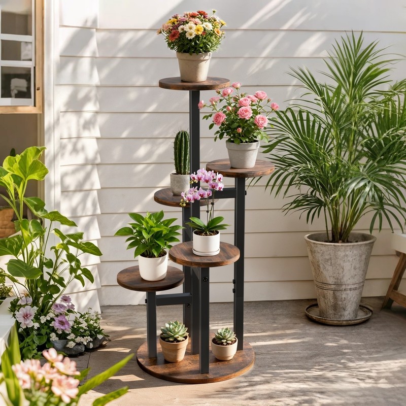 5 Tier Indoor Plant Stand for Multiple Plant Corner Tall Flower Pot Holders Rack gallery