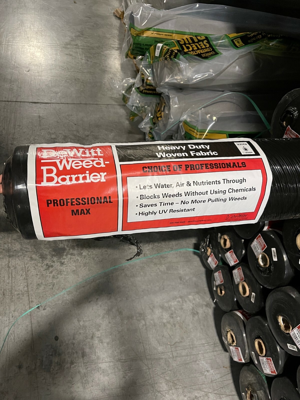 DeWitt Weed Barrier - Professional Max - Heavy Duty Woven Fabric 3 FT X 250 FT gallery