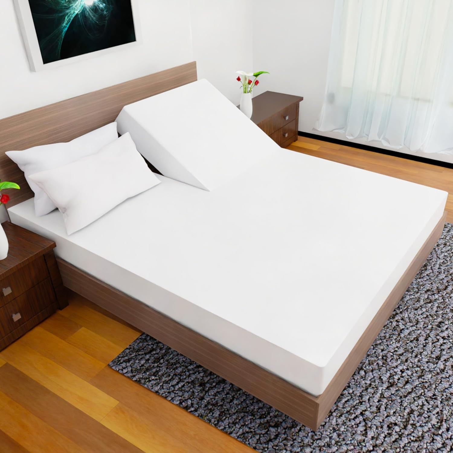 King Size Split Top Flex Head Sheet Set Egyptian Quality Deep Pocket Bed Sheets gallery