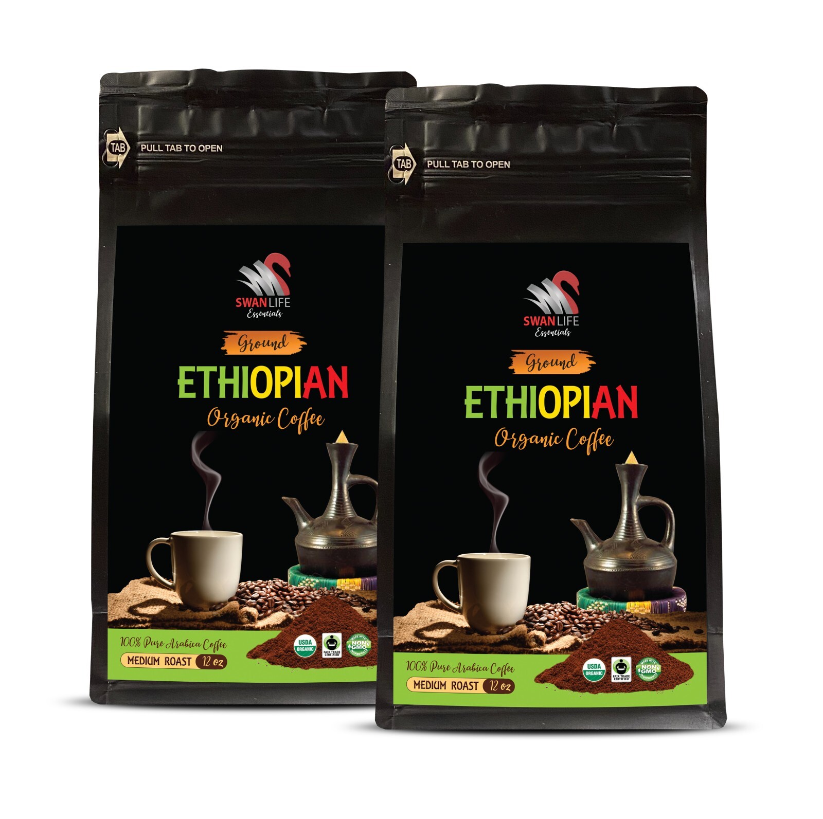Direct trade coffee - ETHIOPIAN GROUND ORGANIC COFFEE - Organic Ethiopian coffee gallery