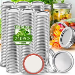 Canning Lids and Rings Regular Mouth,240 Pcs 70MM Mason Jar Lids and Rings Set f gallery